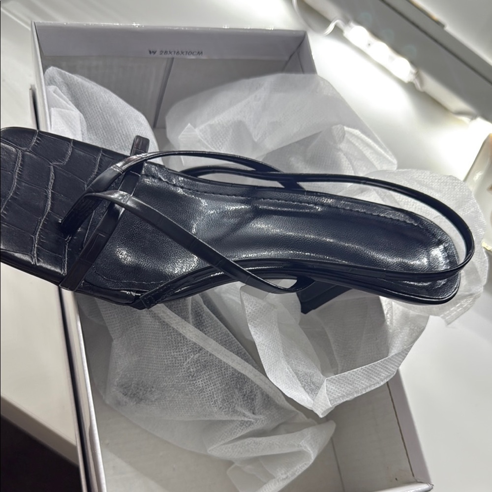 Women's Black Strappy Sandals